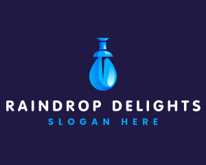 Push Pin Water Drop logo design