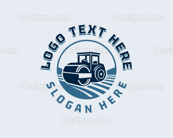 Road Roller Construction Logo