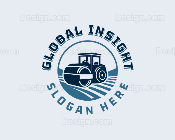 Road Roller Construction Logo