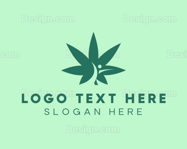 Marijuana Human Leaf Logo