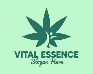 Marijuana Human Leaf logo