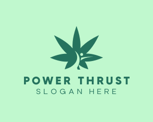 Marijuana Human Leaf Logo