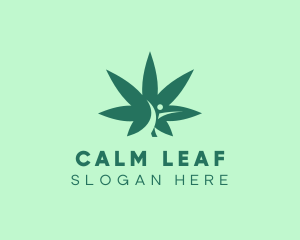 Marijuana Human Leaf logo design