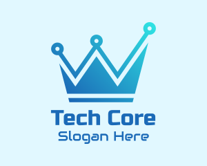 Network Tech Crown  logo design