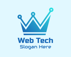 Network Tech Crown  logo design