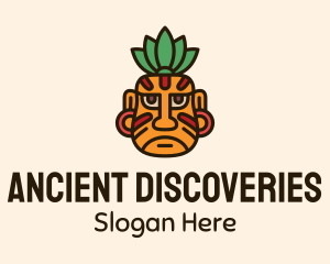 Ancient Mayan Warrior Face logo design