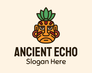 Ancient Mayan Warrior Face logo design