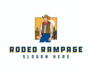 Cowboy Rodeo Outfit logo design