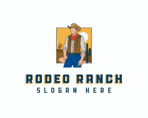 Cowboy Rodeo Outfit logo design