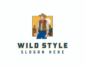 Cowboy Rodeo Outfit logo design