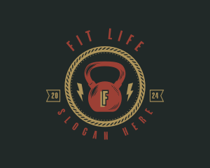 Bodybuilding Kettlebell Gym Logo