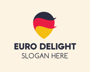 German Flag Location Pin logo