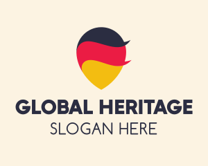 German Flag Location Pin logo