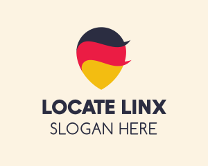 German Flag Location Pin logo