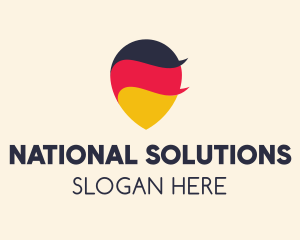 German Flag Location Pin logo