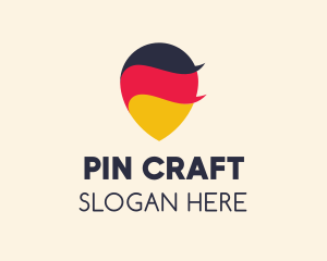 German Flag Location Pin logo