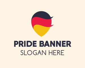 German Flag Location Pin logo