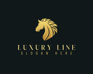 Luxury Equestrian Stallion logo design