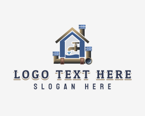 House Plumbing Faucet logo