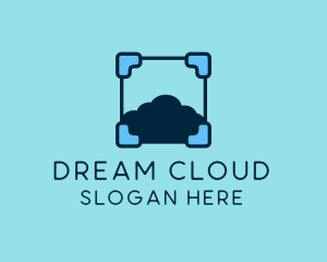 Cloud Storage Tech logo design