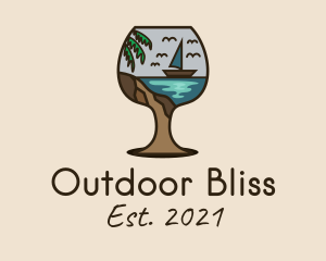 Tropical Boat Glass logo design