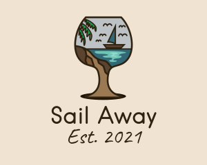 Tropical Boat Glass logo design