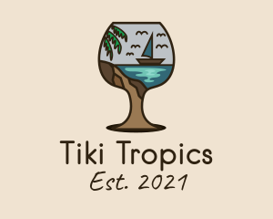 Tropical Boat Glass logo design