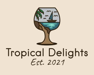 Tropical Boat Glass logo design