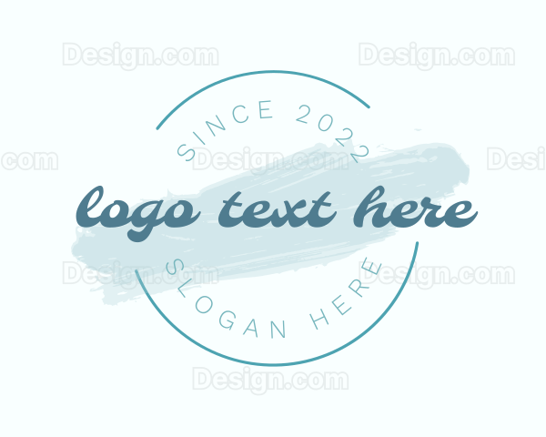 Elegant Blue Watercolor Logo