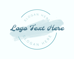 Elegant Blue Watercolor Logo