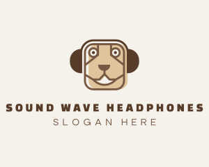 Headphones Dog Pet logo