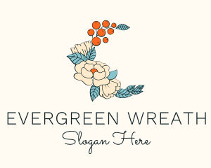 Flower Tangerine Decoration logo design