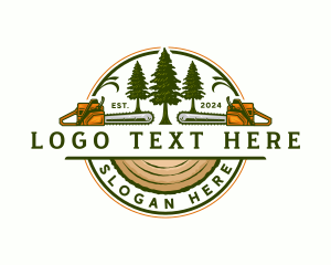 Logging Chainsaw Woodcutter logo