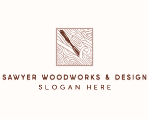 Woodwork Chisel Carpentry logo design