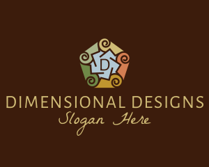 Swirly Decor Interior Design logo design