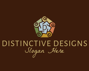 Swirly Decor Interior Design logo design