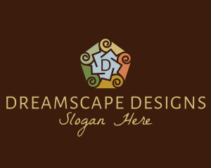 Swirly Decor Interior Design logo design