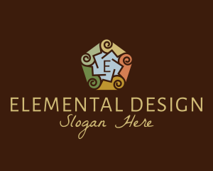 Swirly Decor Interior Design logo design