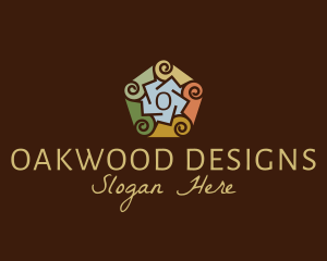 Swirly Decor Interior Design logo design