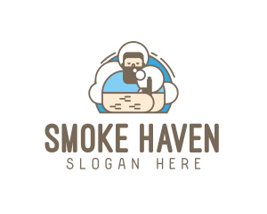 Hipster Vape Man logo design