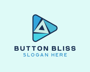 Digital Play Button logo design