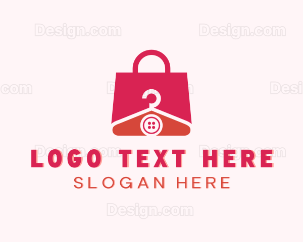 Shopping Bag Hanger Button Logo