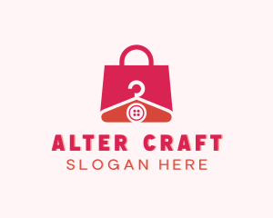 Shopping Bag Hanger Button logo design