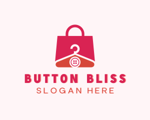 Shopping Bag Hanger Button logo design