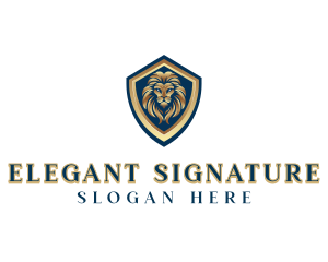 Elegant Lion Crest logo design