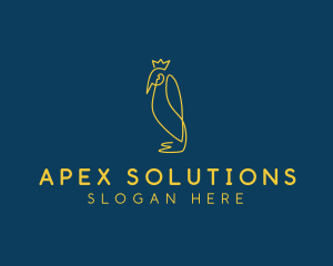 Crown Emperor Penguin  logo design