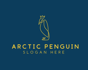 Crown Emperor Penguin  logo design