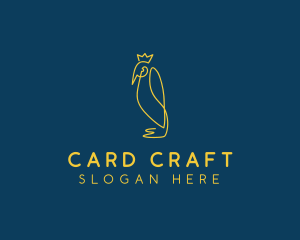 Crown Emperor Penguin  logo design