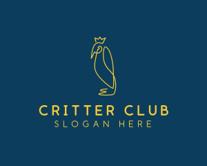 Crown Emperor Penguin  logo design