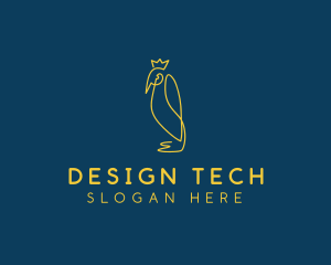 Crown Emperor Penguin  logo design